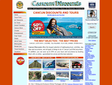 Tablet Screenshot of cancun-discounts.com